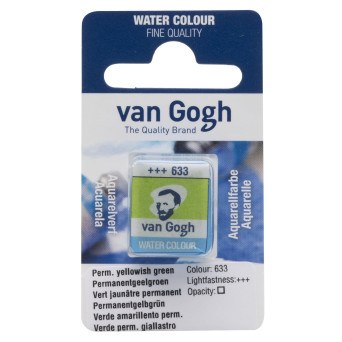 Watercolor pan paint - Van Gogh - 633 Permanent Yellowish Green