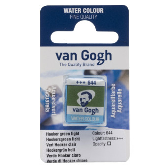Farba akwarelowa w kostce - Van Gogh - 644 Hooker Green Light