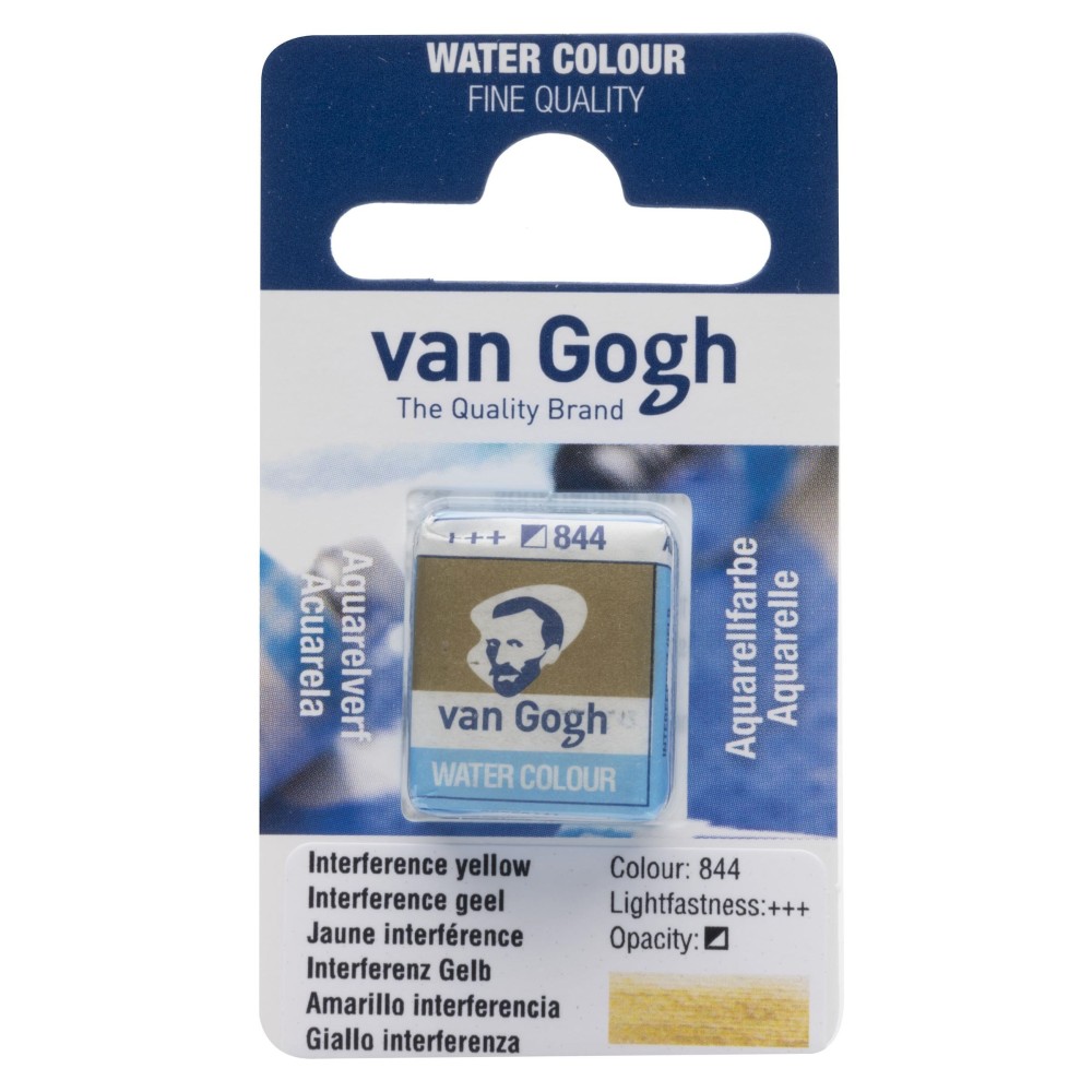 Farba akwarelowa w kostce - Van Gogh - 844 Interference Yellow