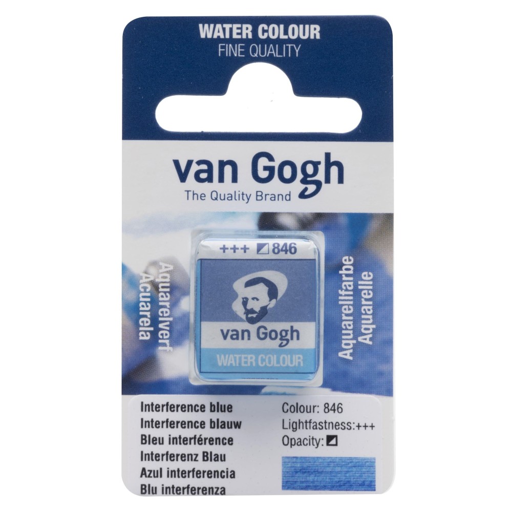 Farba akwarelowa w kostce - Van Gogh - 846 Interference Blue