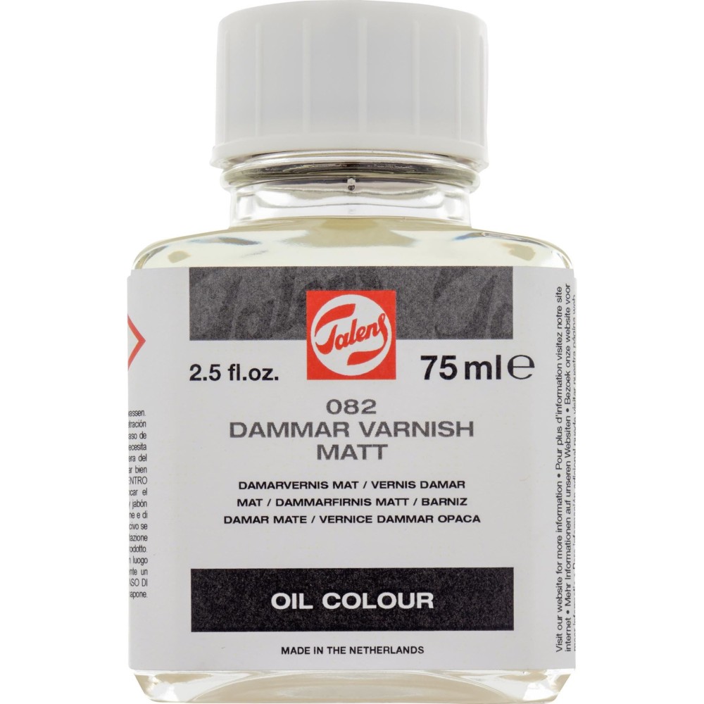 Werniks damarowy do farb olejnych - Talens - matowy, 75 ml
