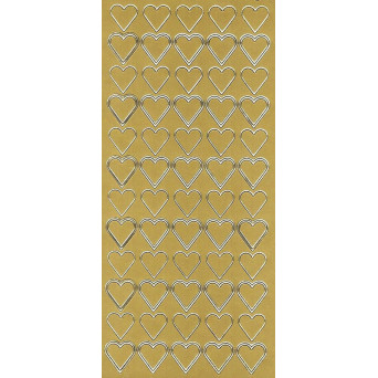 Stickers - Hearts 81 Gold