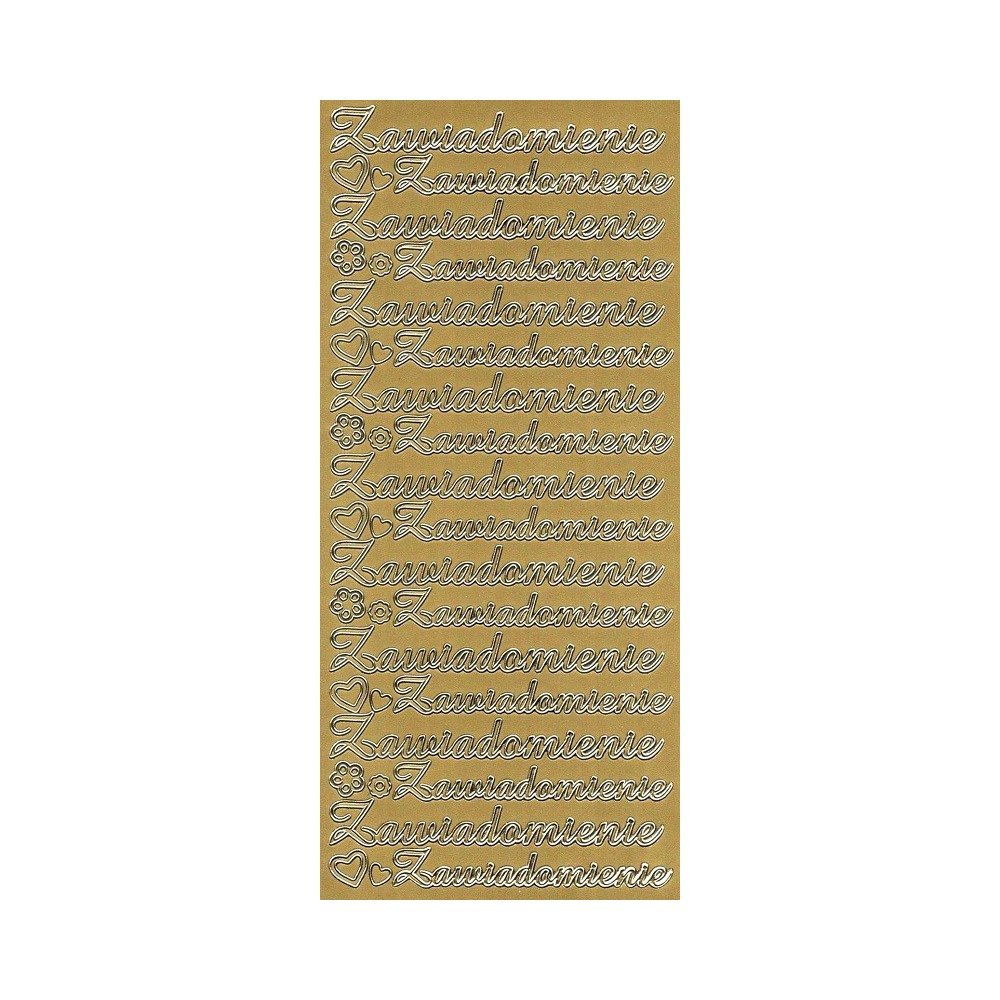 Stickers - Zawiadomienie 414 Gold