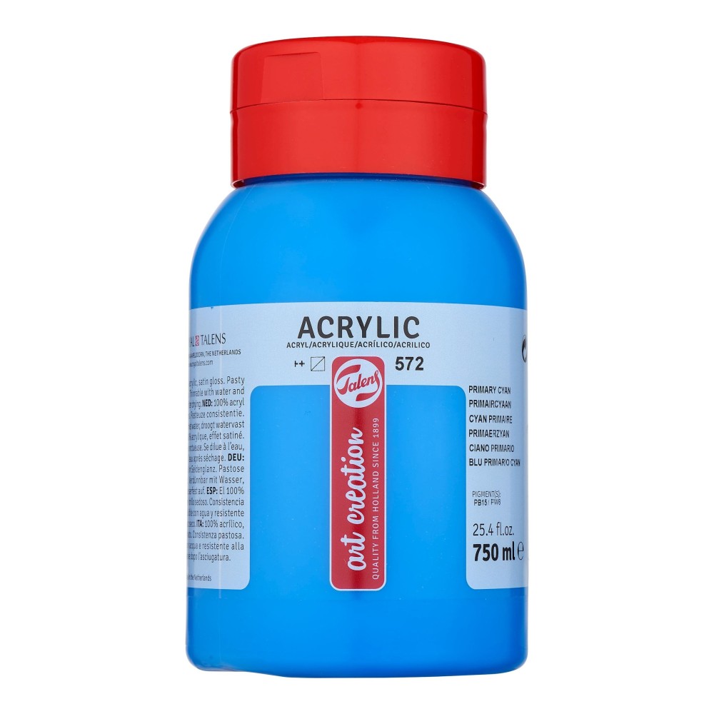 Acrylic paint - Talens Art Creation - Primary Cyan, 750 ml