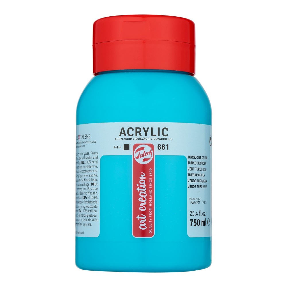 Farba akrylowa - Talens Art Creation - Turquoise Green, 750 ml