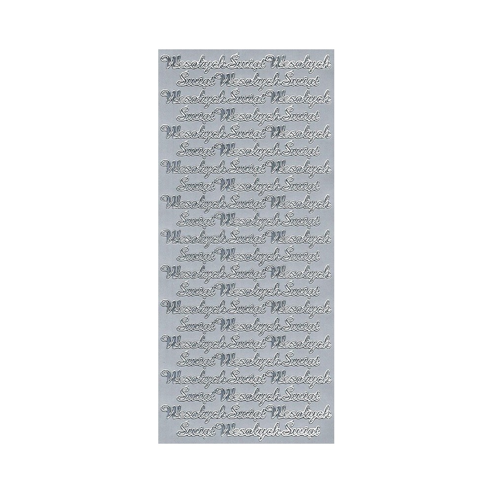 Stickers - Wesołych Świąt 2841 Silver