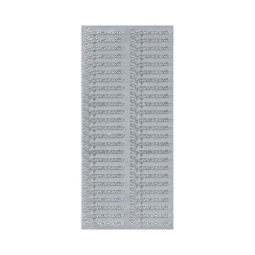 Stickers - Zaproszenie 2839 Silver