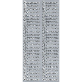 Stickersy, naklejki ażurowe - Zaproszenie, srebrne