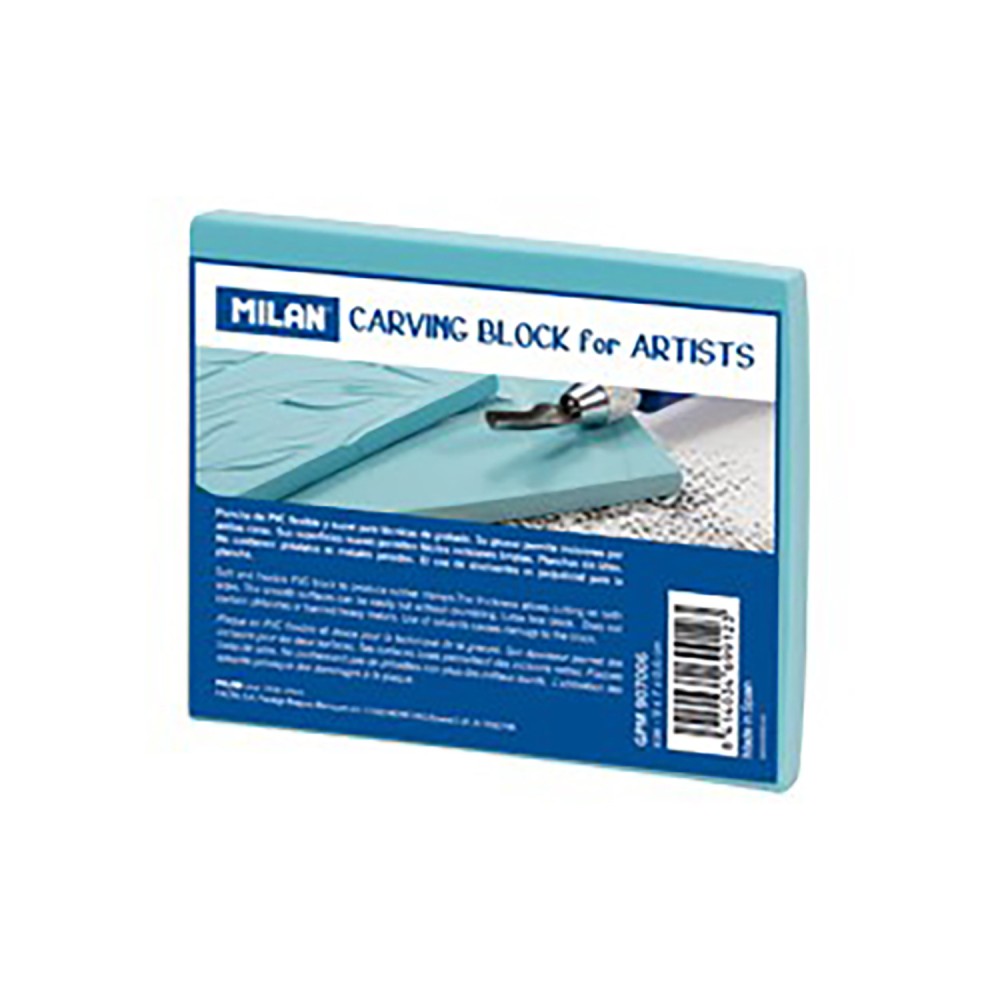 Carving block, engraving plate - Milan - vinyl, 9 x 7 cm