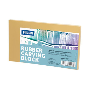 Carving block, engraving plate - Milan - rubber, 15,5 x 9 cm