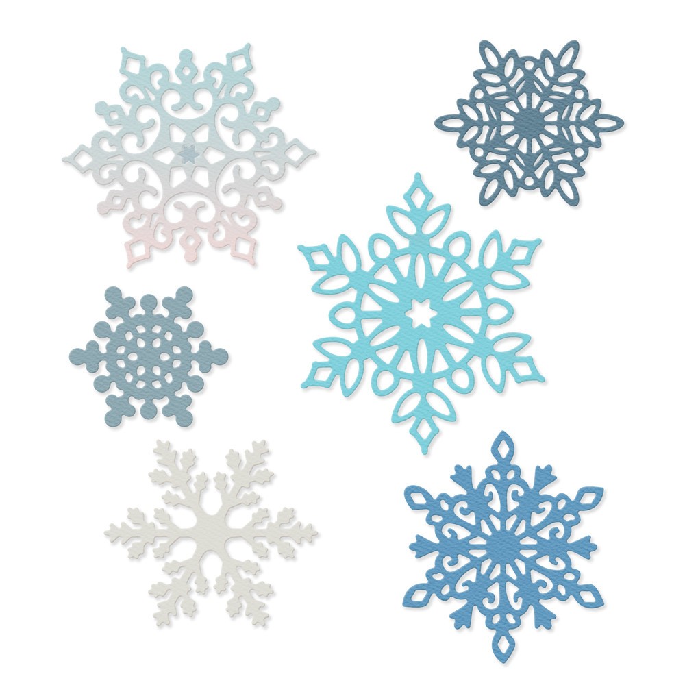 Set of cutting dies - DpCraft - Openwork snowflakes, 6 pcs.