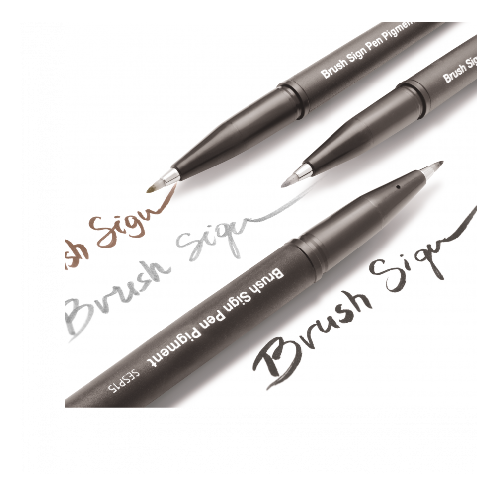 Set of lettering Brush Sign Pen - Pentel - 3 pcs.