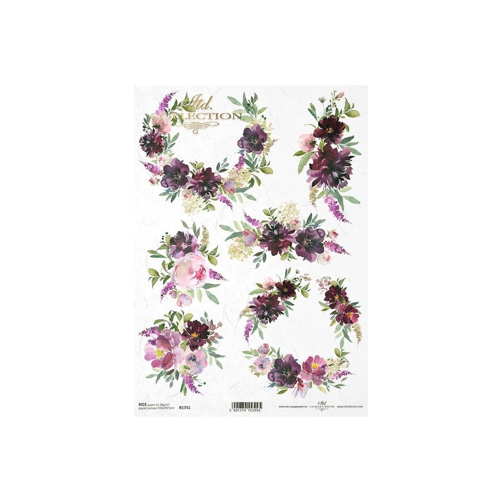 Decoupage paper A4 - ITD Collection - rice, R1751