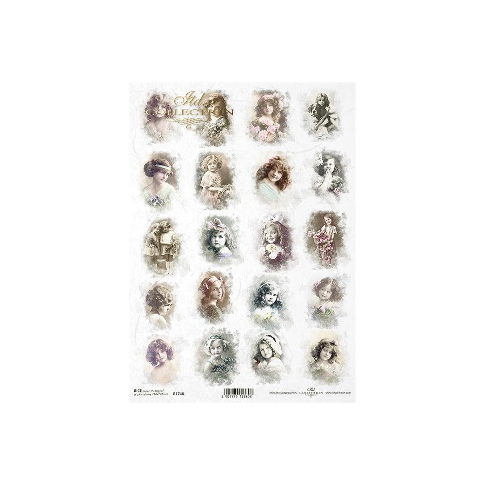 Decoupage paper A4 - ITD Collection - rice, R1746