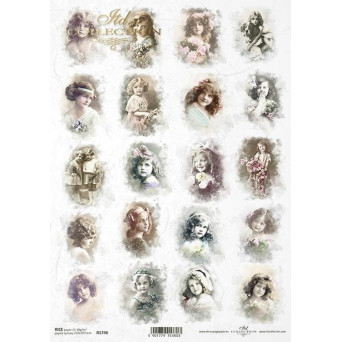 Decoupage paper A4 - ITD Collection - rice, R1746
