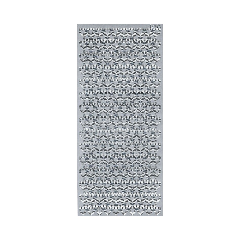 Stickers - Hearts 424 Silver