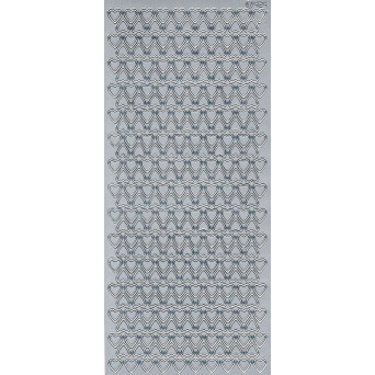 Stickers - Hearts 424 Silver