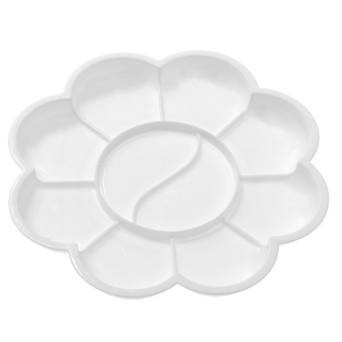 Mini flower paint palette - Simply Crafting - white, 13,5 cm