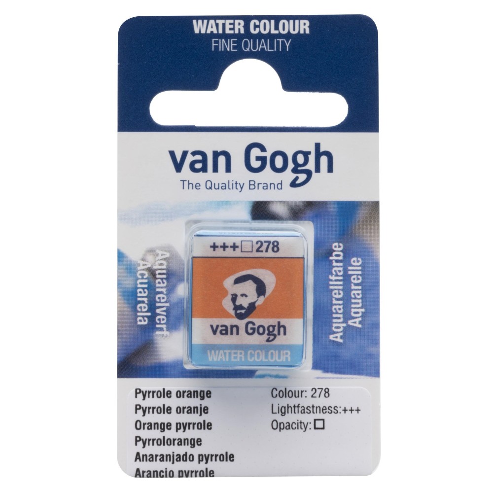 Watercolor pan paint - Van Gogh - 278 Pyrrole Orange