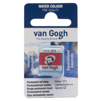Farba akwarelowa w kostce - Van Gogh - 371 Permanent Red Deep