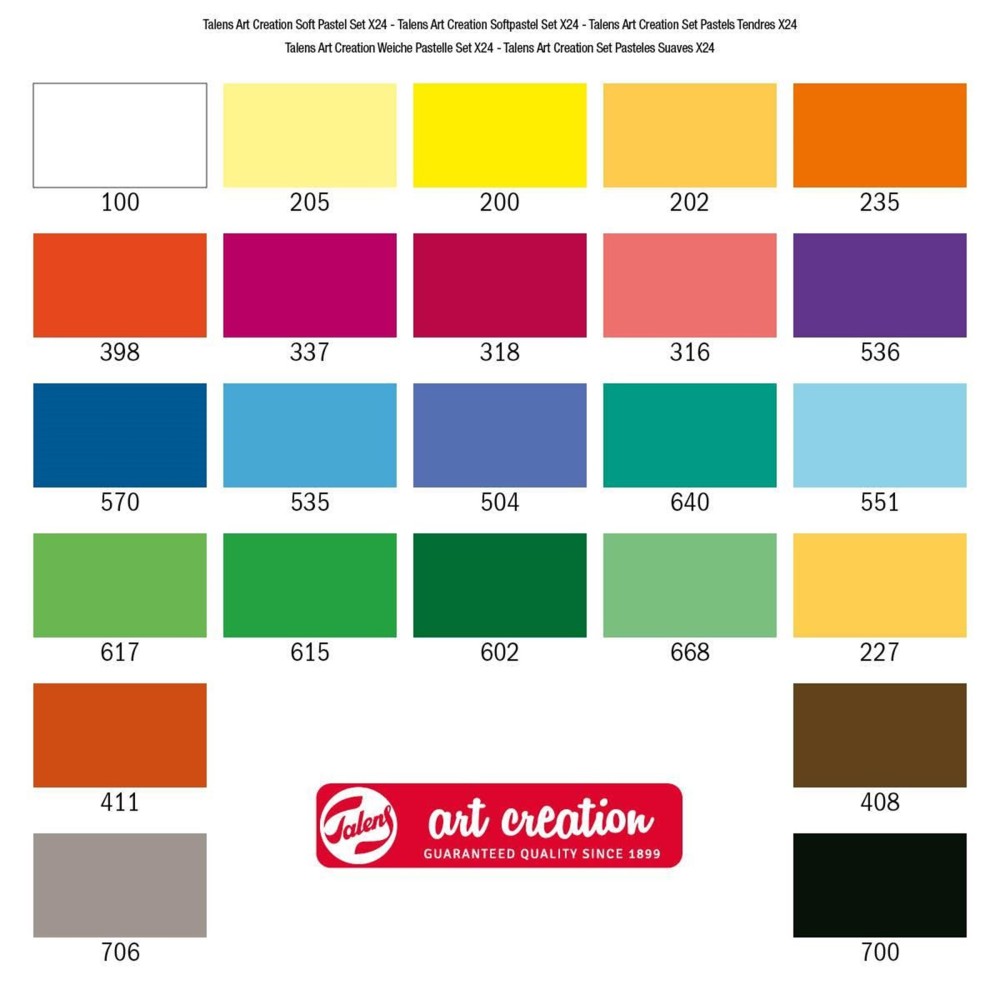 Set of soft pastels - Talens Art Creation - 24 colors