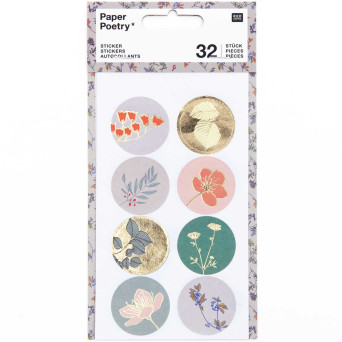 Naklejki - Paper Poetry - Małe rośliny, 32 szt.