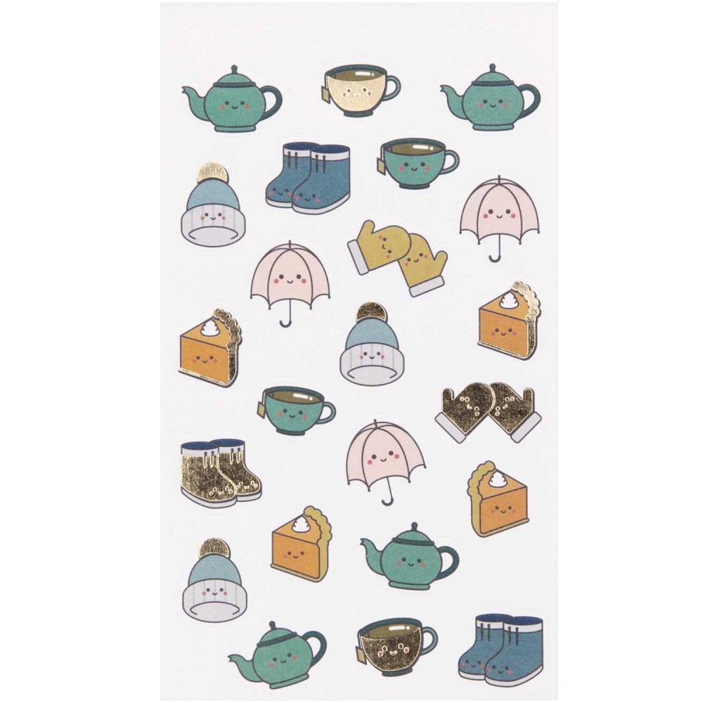 Stickers - Paper Poetry - fall motifs, 64 pcs.