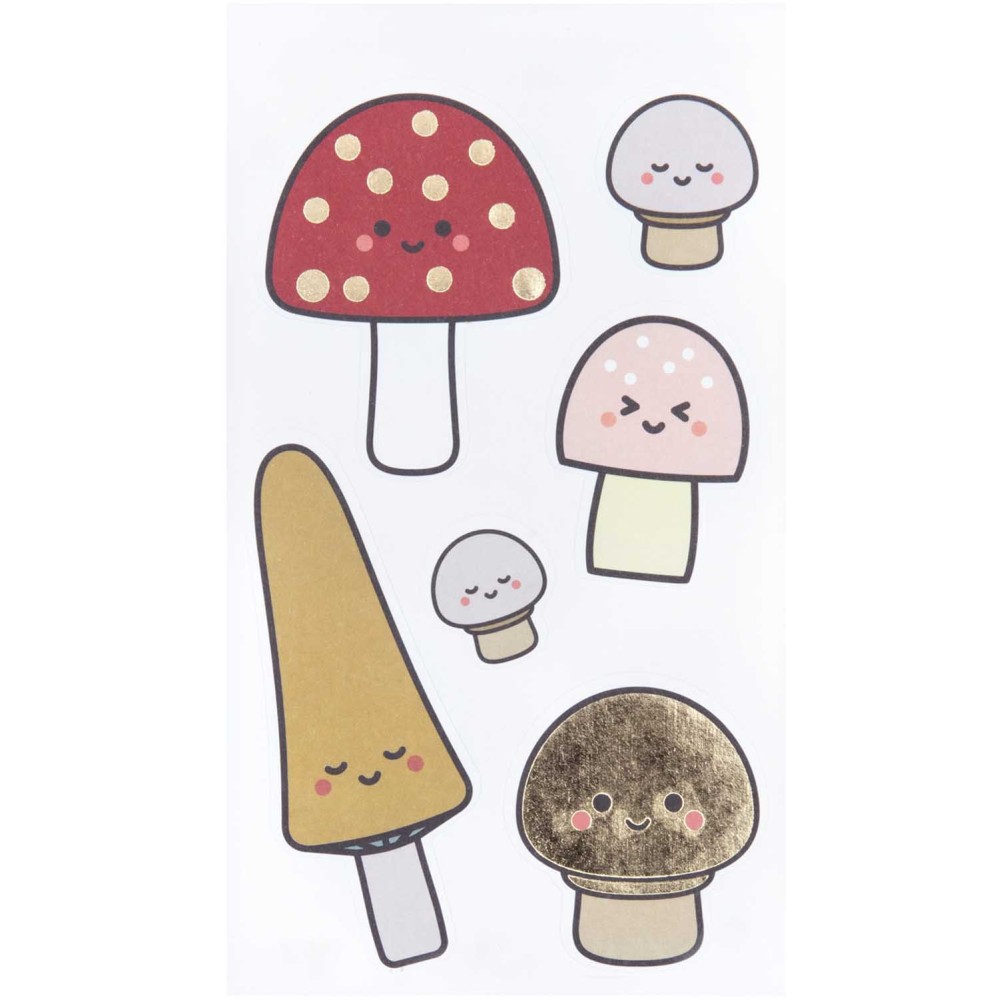 Stickers - Paper Poetry - mushrooms, 50 pcs.