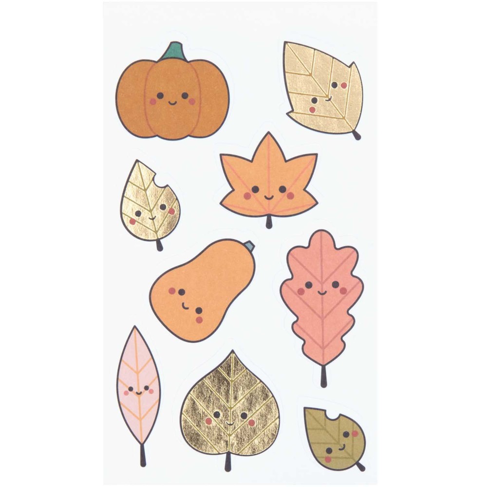 Stickers - Paper Poetry - fall leaves, 68 pcs.