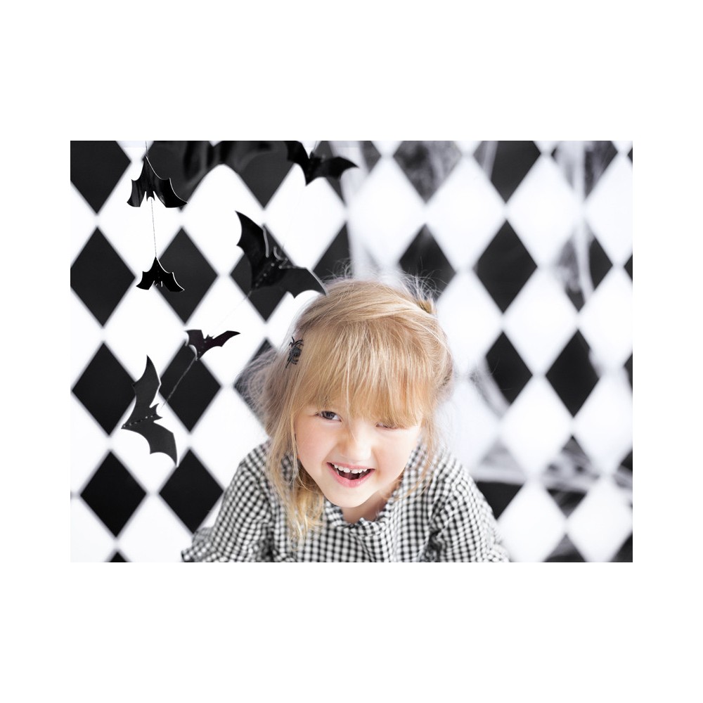Girlanda na Halloween, Nietoperze - czarna, 1,5 m
