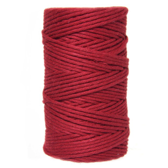Sznurek bawełniany do makramy - wino, 2 mm, 100 g, 60 m