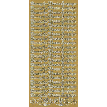 Stickersy, naklejki ażurowe - Pamiątka Chrztu Świętego, złote