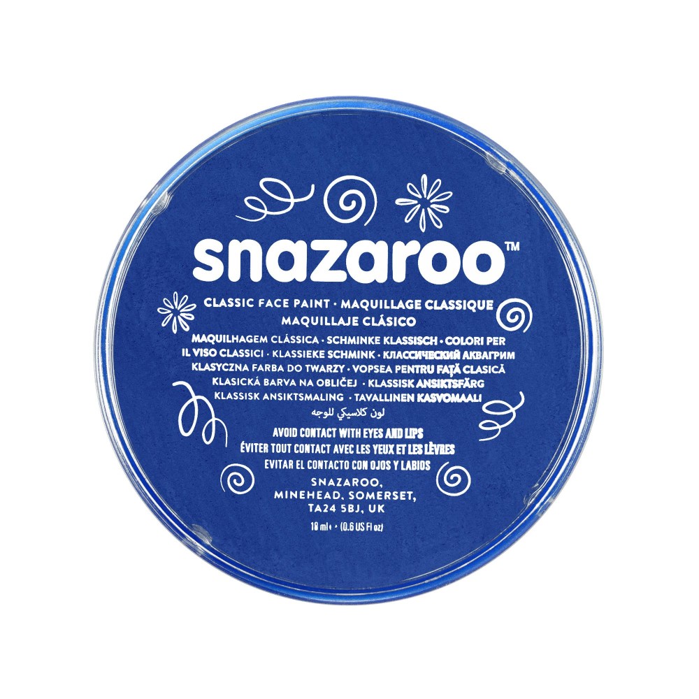 Farba do malowania twarzy - Snazaroo - niebieska, 18 ml