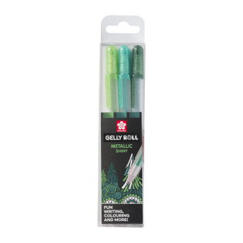 Set of Gelly Roll pen set - Sakura - Metallic Forest, 3 pcs.