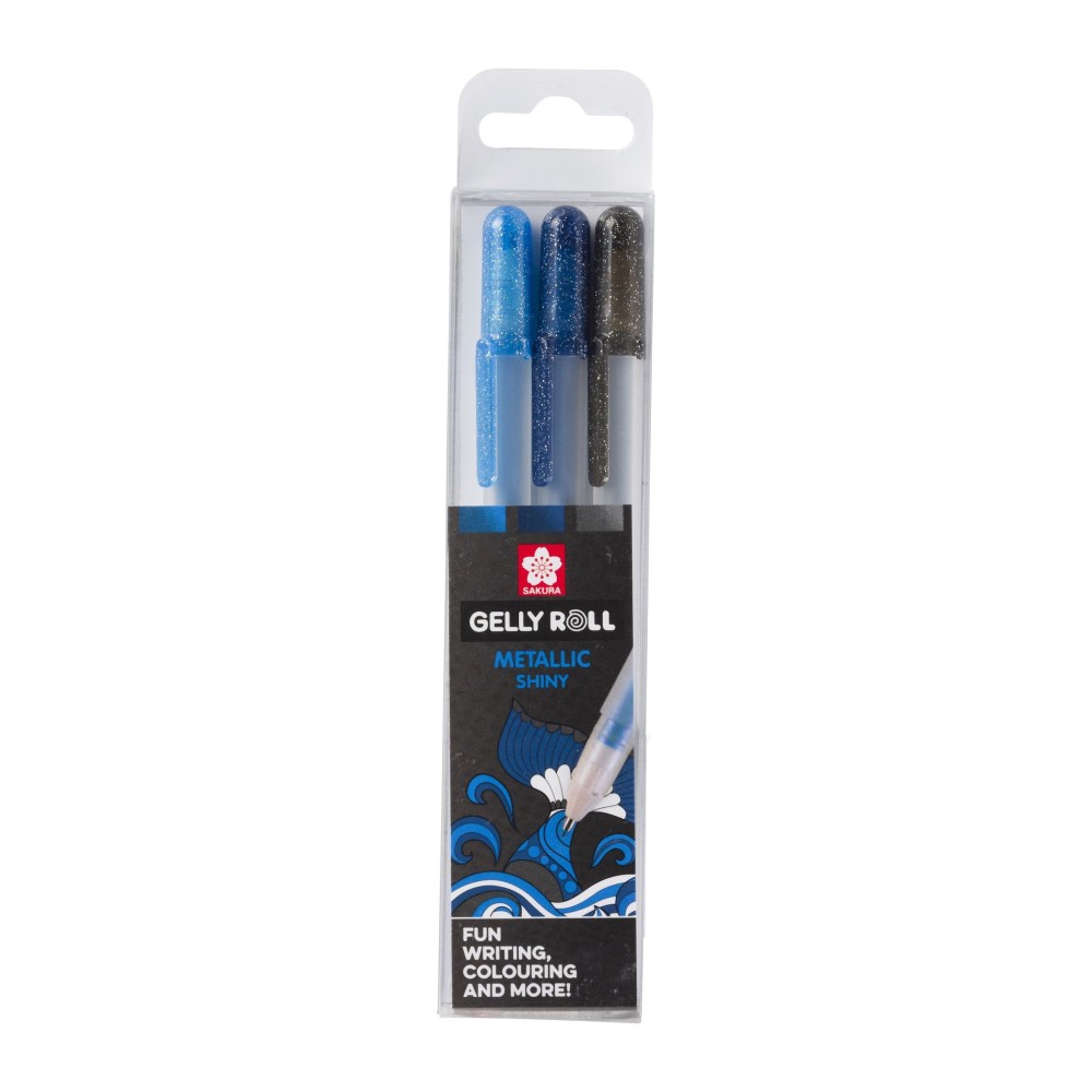 Set of Gelly Roll pen set - Sakura - Metallic Ocean, 3 pcs.