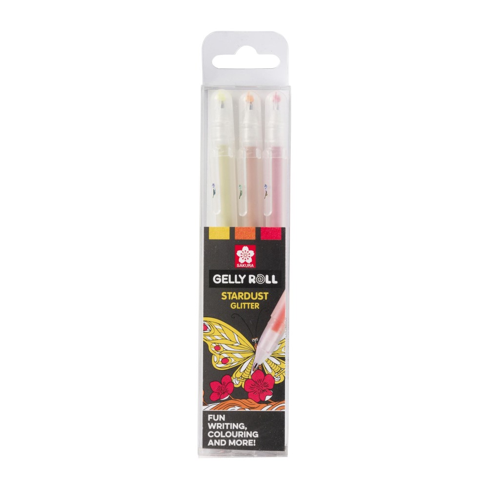 Zestaw długopisów żelowych Gelly Roll - Sakura - Stardust Happy, 3 szt.