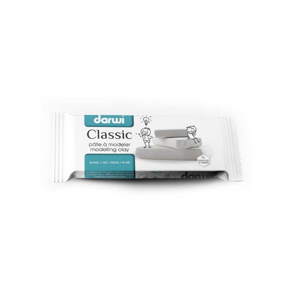 Glinka, masa plastyczna Classic - Darwi - biała, 500 g