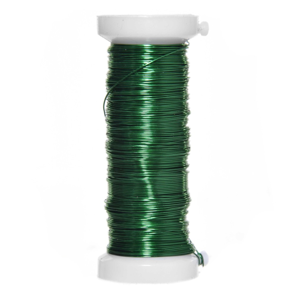 Craft floristic wire - green, 0,4 mm x 25 m