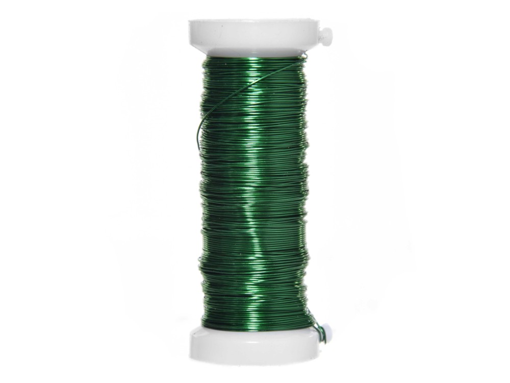 Drucik florystyczny metalowy - zielony, 0,4 mm x 25 m