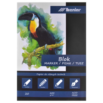 Marker paper pad A3 - Leniar - 200 g, 20 sheets