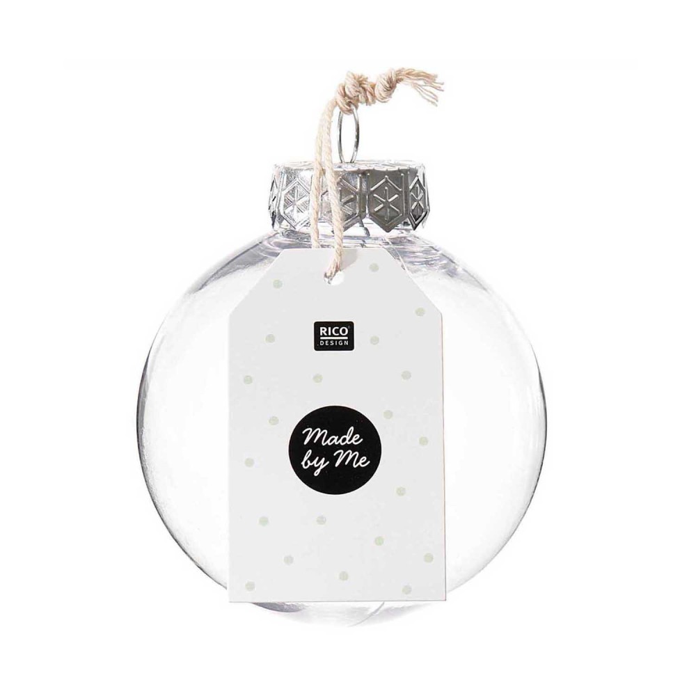 Christmas bauble - Rico Design - transparent, 7 cm