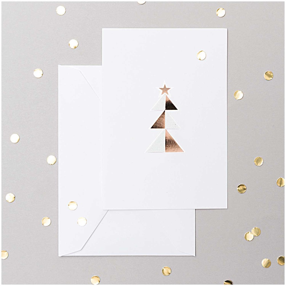 Christmas 3D stickers - Paper Poetry - Fir trees, 4 pcs