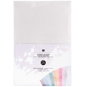 Pianki kreatywne 20 x 30 cm - Rico Design - brokatowe, 10 arkuszy