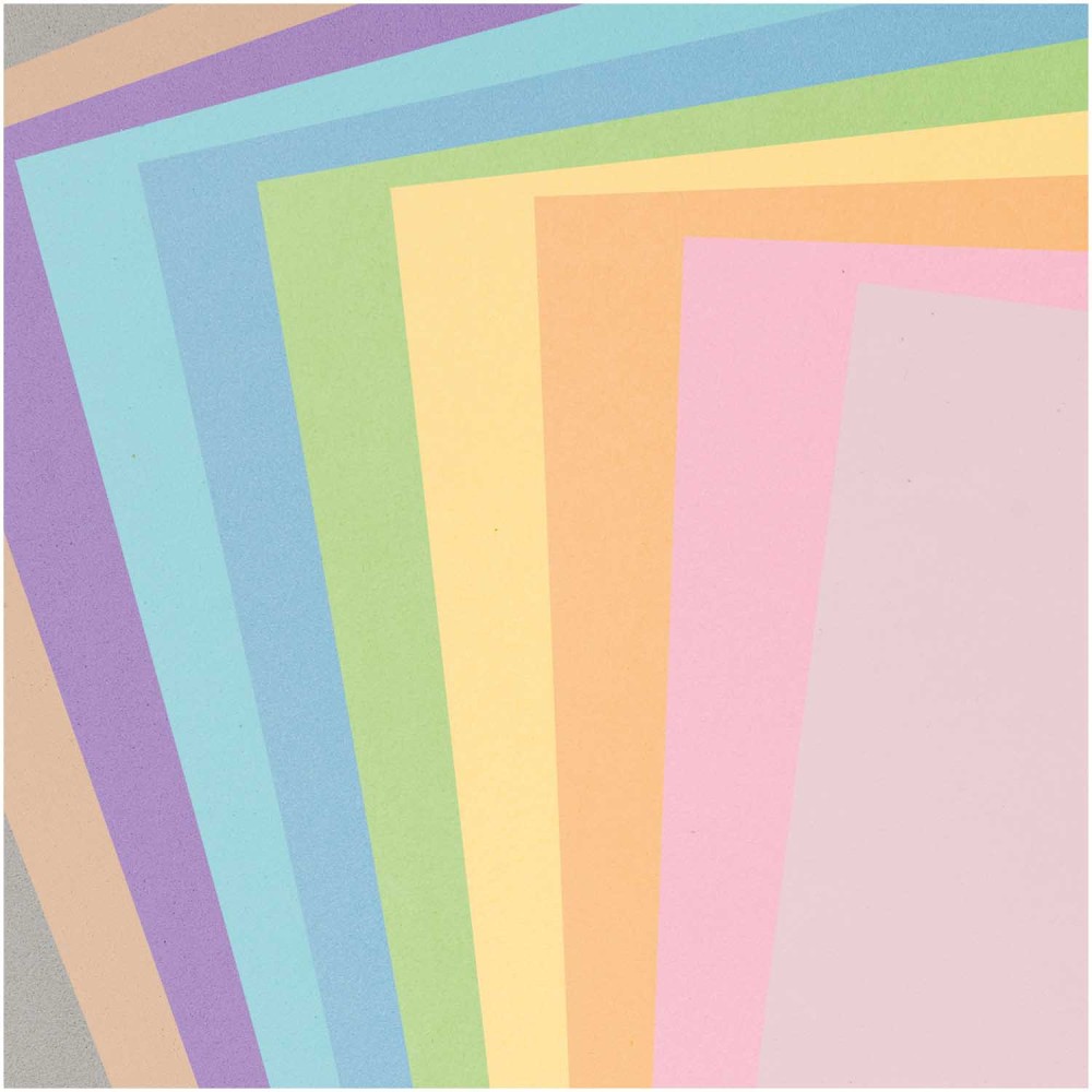 Foam rubber set A4 - Rico Design - pastel, 10 colors, 10 pcs.