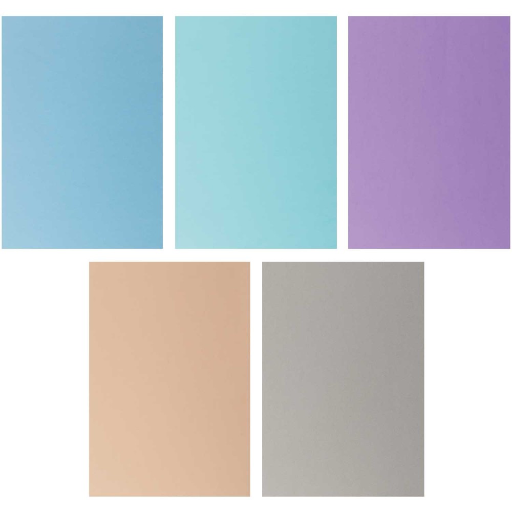 Foam rubber set A4 - Rico Design - pastel, 10 colors, 10 pcs.