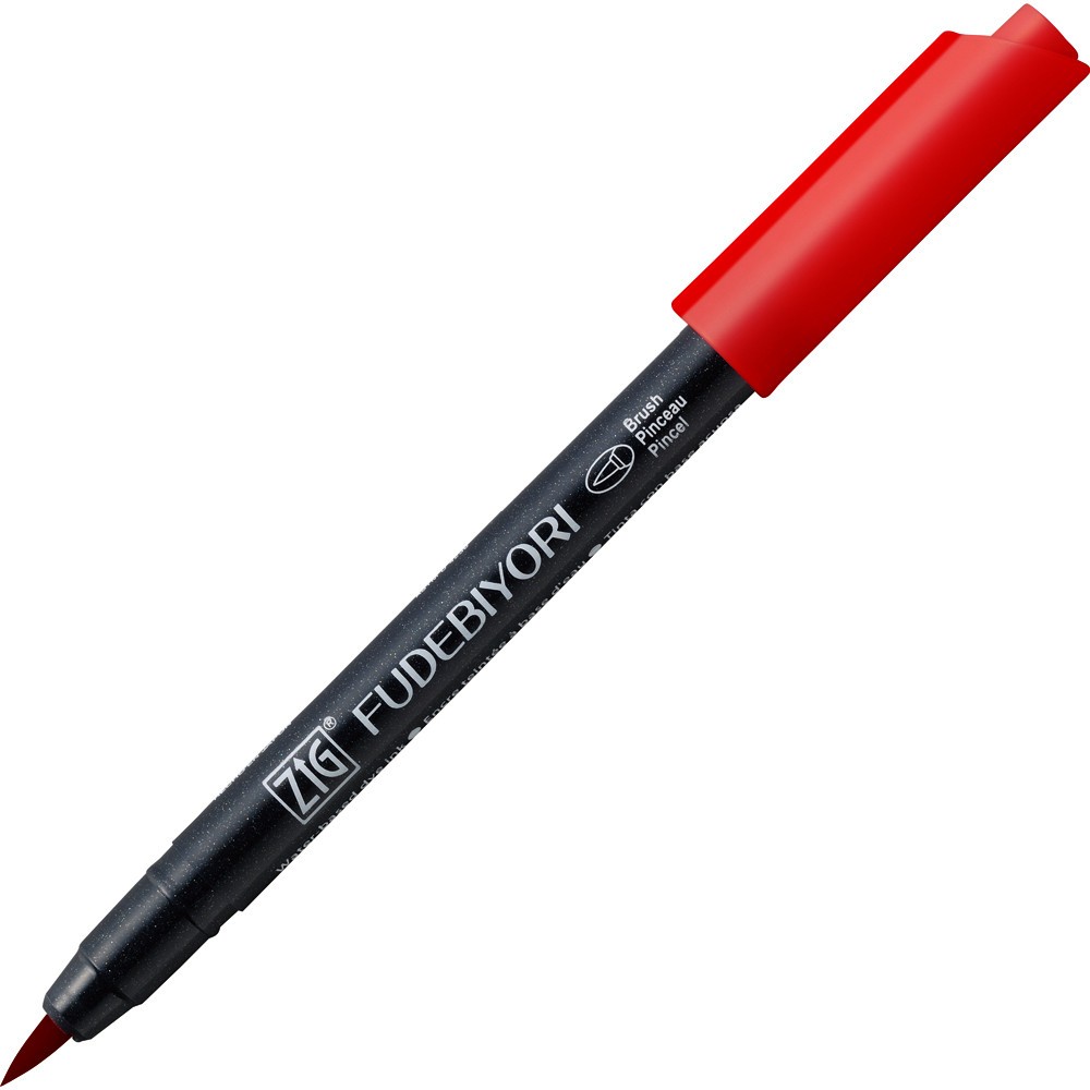 Zig Fudebiyori Brush Pen - Kuretake - Carmine Red