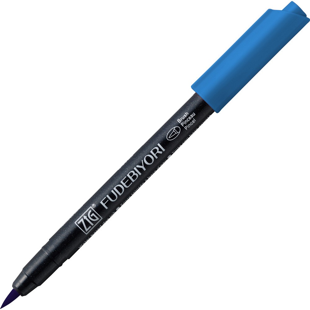 Pisak pędzelkowy Zig Fudebiyori - Kuretake - Dull Blue