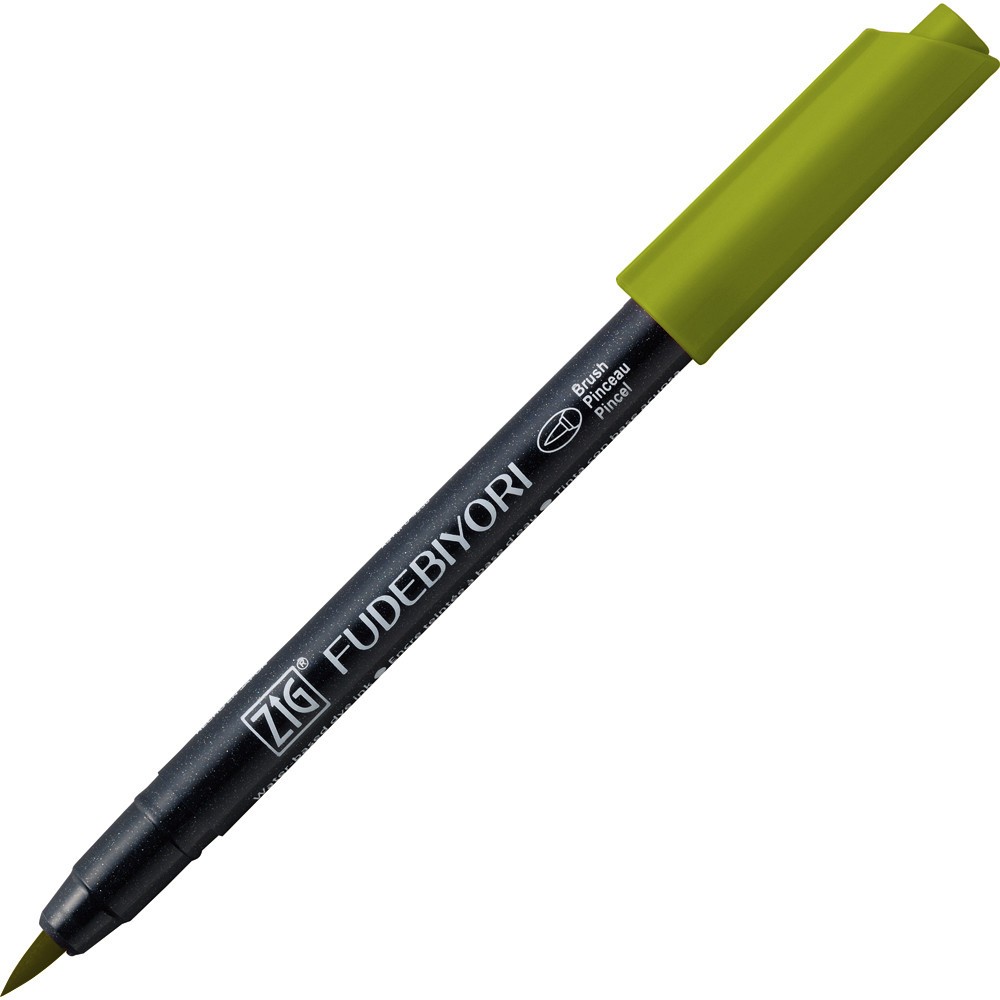 Pisak pędzelkowy Zig Fudebiyori - Kuretake - Olive Green