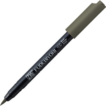 Zig Fudebiyori Brush Pen - Kuretake - Gray Brown