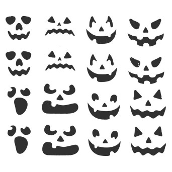 Upiorne naklejki halloweenowe do dekoracji szkła - 16 szt.